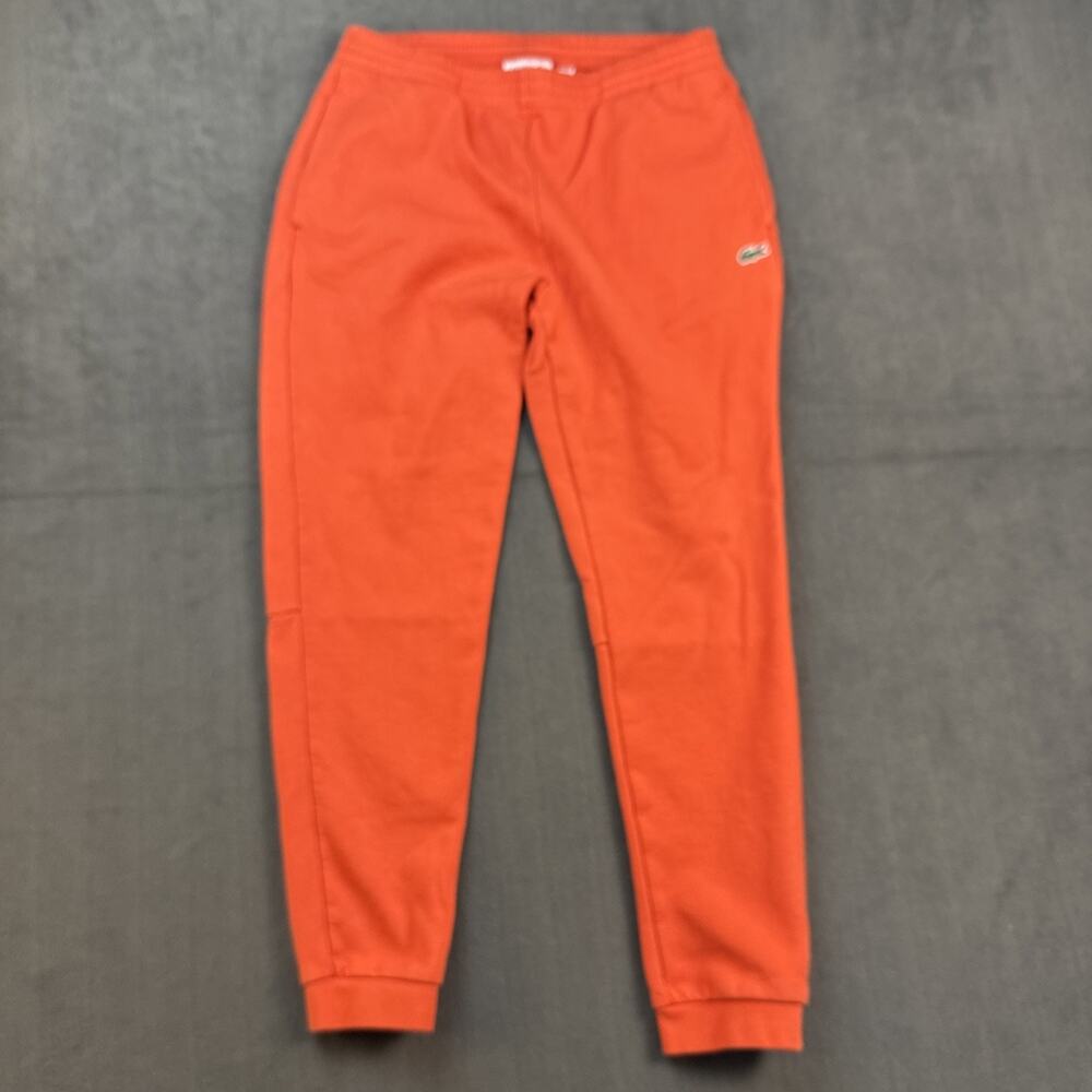 Lacoste Men's Medium FR 4 Orange Tapered Fit Fleece Sweatpants Joggers